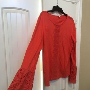 Caslon eyelet bell sleeve shirt from Nordstrom.